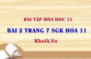 Bài 2 trang 7 SGK Hóa 11: Nội dung về Sự điện li